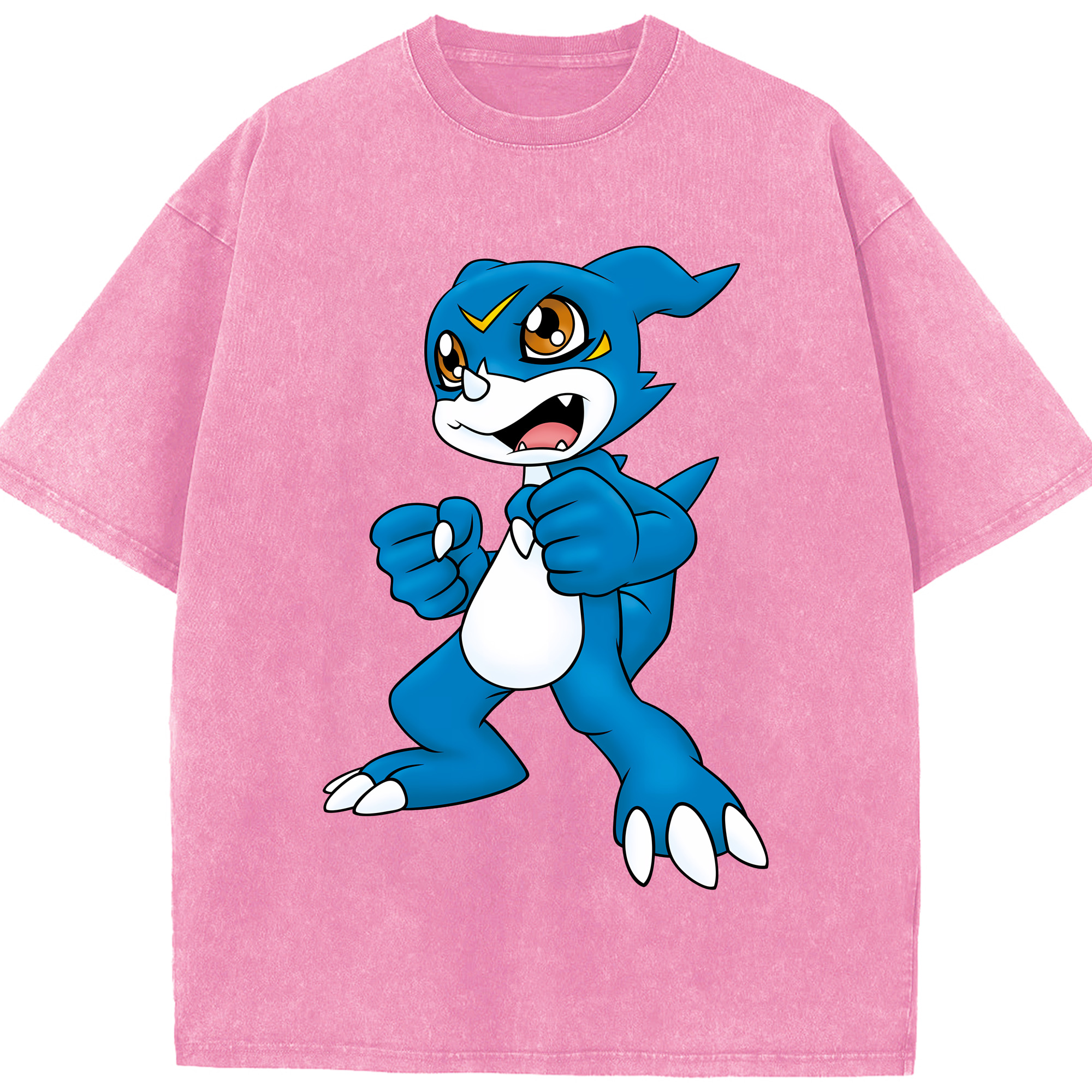 （画像用） Digimon デジタルモンスター/デジモン 綿100% ヴィンテージ風 半袖Tシャツ（フロントプリント）
